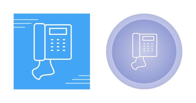 Telephone Set Vector Icon