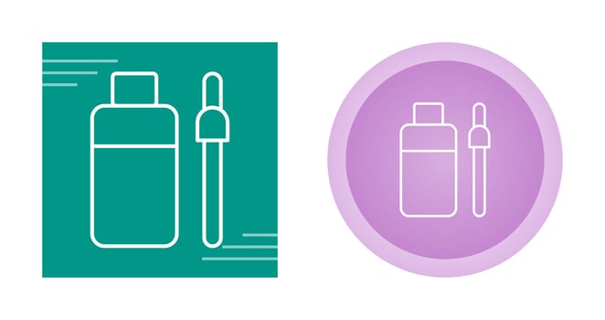 Bottle and Dropper Vector Icon