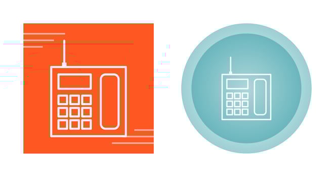 Wireless Landline Phone Vector Icon