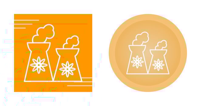 Nuclear Plant Vector Icon