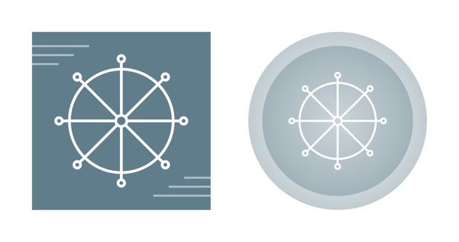 Ship Helm Vector Icon