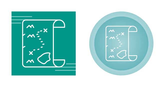 Pirate Map Vector Icon