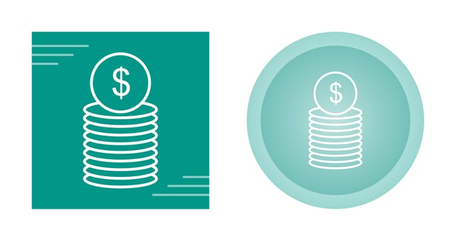 Dollar Coins Vector Icon