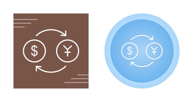 Dollar to Yen Vector Icon