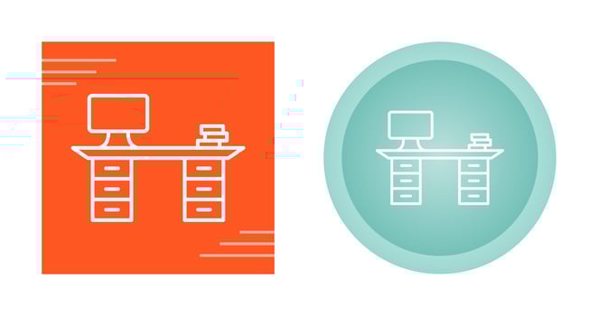 Working Desk Vector Icon