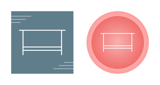 Simple Desk Vector Icon