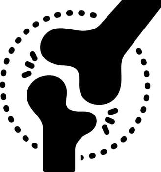 solid icon for bone vector