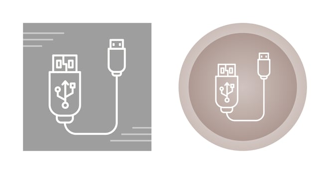 Usb Cable Vector Icon