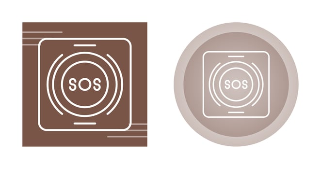 Emergency Button Vector Icon