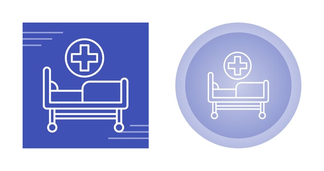 Hospital Bed Vector Icon