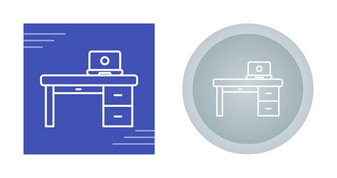 Office Desk Vector Icon