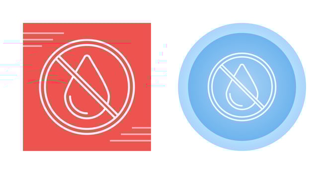 No Water Vector Icon