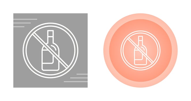 No Alcohol Vector Icon