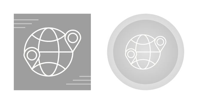 Globe Location Vector Icon