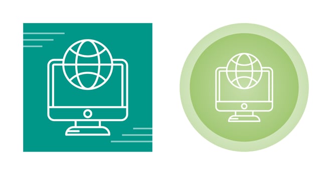 Lcd Globe Vector Icon