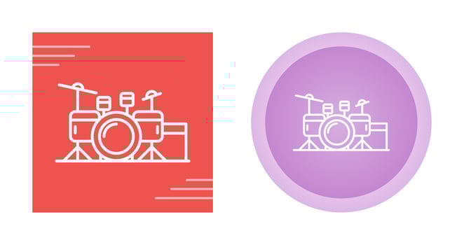 Drum Set Vector Icon