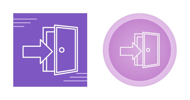 Exit Door Vector Icon