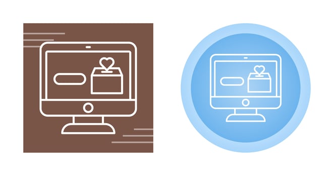 Online Donation Vector Icon