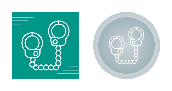 Police Handcuffs Vector Icon