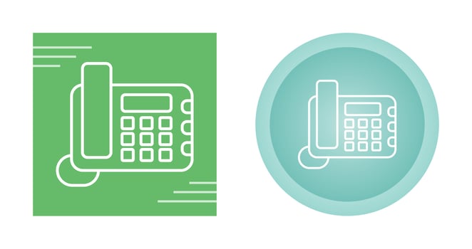 Land Line Phone Vector Icon
