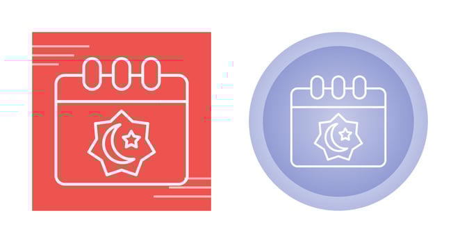 Islamic Calendar Vector Icon