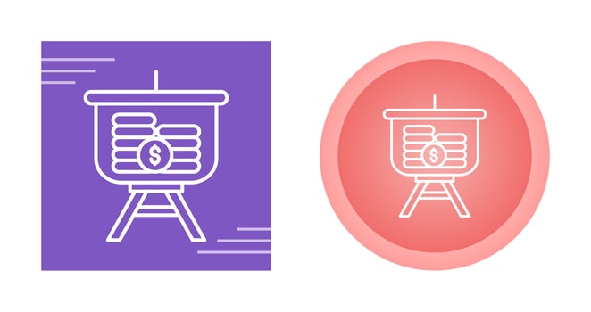 Dollar Presentation Vector Icon