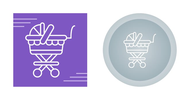 Baby Carriage Vector Icon