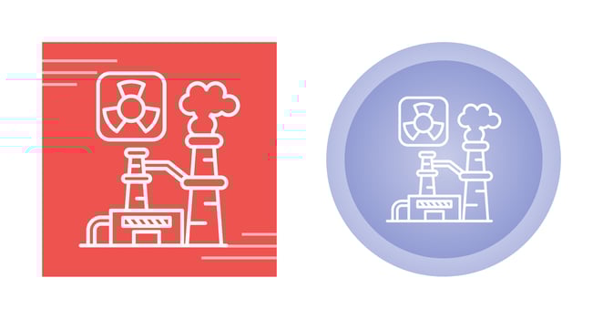 Nuclear Plant Vector Icon