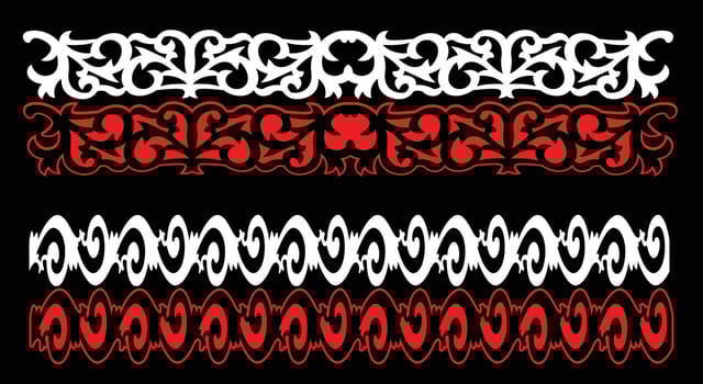 Decorative wall panels set Jali design CNC pattern, vector