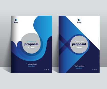 Proposal Cover Design Template adept for multipurpose projects vector