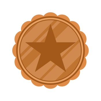 Bronze medal vector. awards medal. champions medal. Champion winner award metal medal. vector