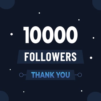 Thank you 10k subscribers or followers. web social media modern post design vector