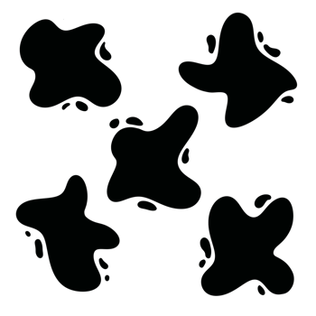 Set of black liquid shape png