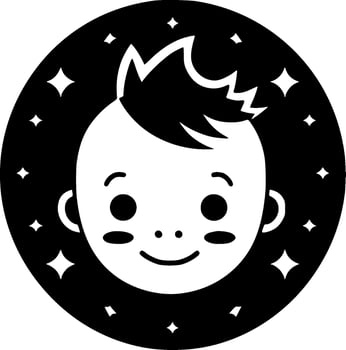 Baby - Black and White Isolated Icon - Vector illustration