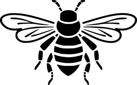 Bee, Minimalist and Simple Silhouette - Vector illustration