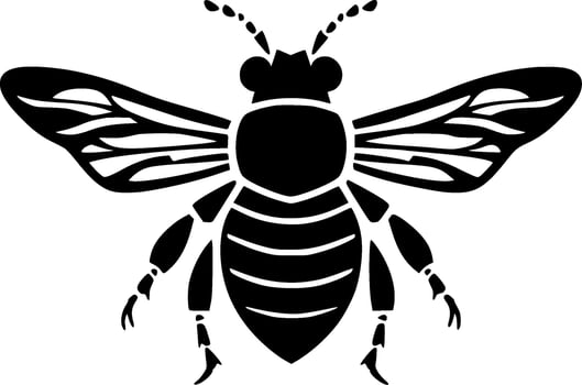 Bee - Minimalist and Flat Logo - Vector illustration
