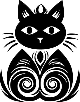 Cat - Minimalist and Flat Logo - Vector illustration