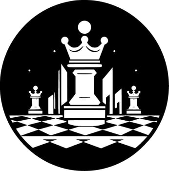 Chess - Minimalist and Flat Logo - Vector illustration