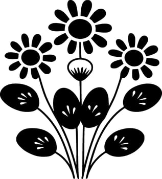 Flowers - Minimalist and Flat Logo - Vector illustration
