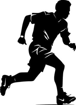 Football, Minimalist and Simple Silhouette - Vector illustration