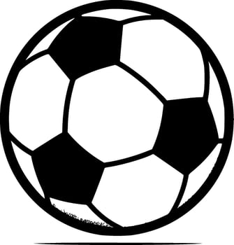 Football, Minimalist and Simple Silhouette - Vector illustration