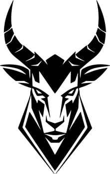 Goat - Black and White Isolated Icon - Vector illustration