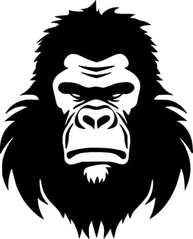 Gorilla - Minimalist and Flat Logo - Vector illustration