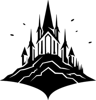 Gothic, Black and White Vector illustration