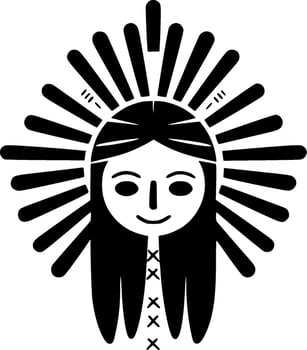 Hippie - Minimalist and Flat Logo - Vector illustration