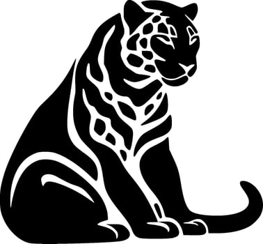 Leopard, Minimalist and Simple Silhouette - Vector illustration