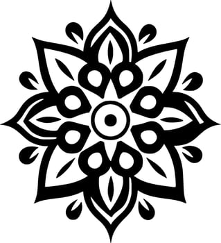 Mandala, Minimalist and Simple Silhouette - Vector illustration