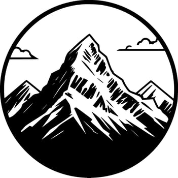 Mountain Range, Minimalist and Simple Silhouette - Vector illustration