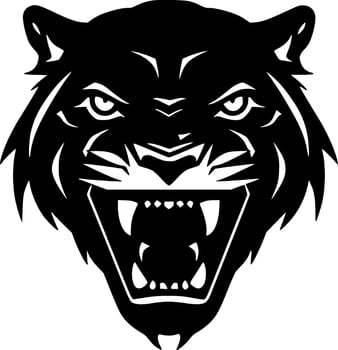Panther - Black and White Isolated Icon - Vector illustration