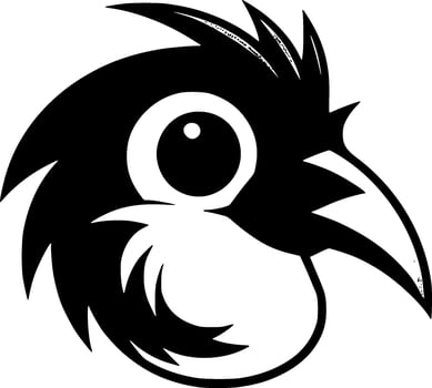 Parrot - Black and White Isolated Icon - Vector illustration